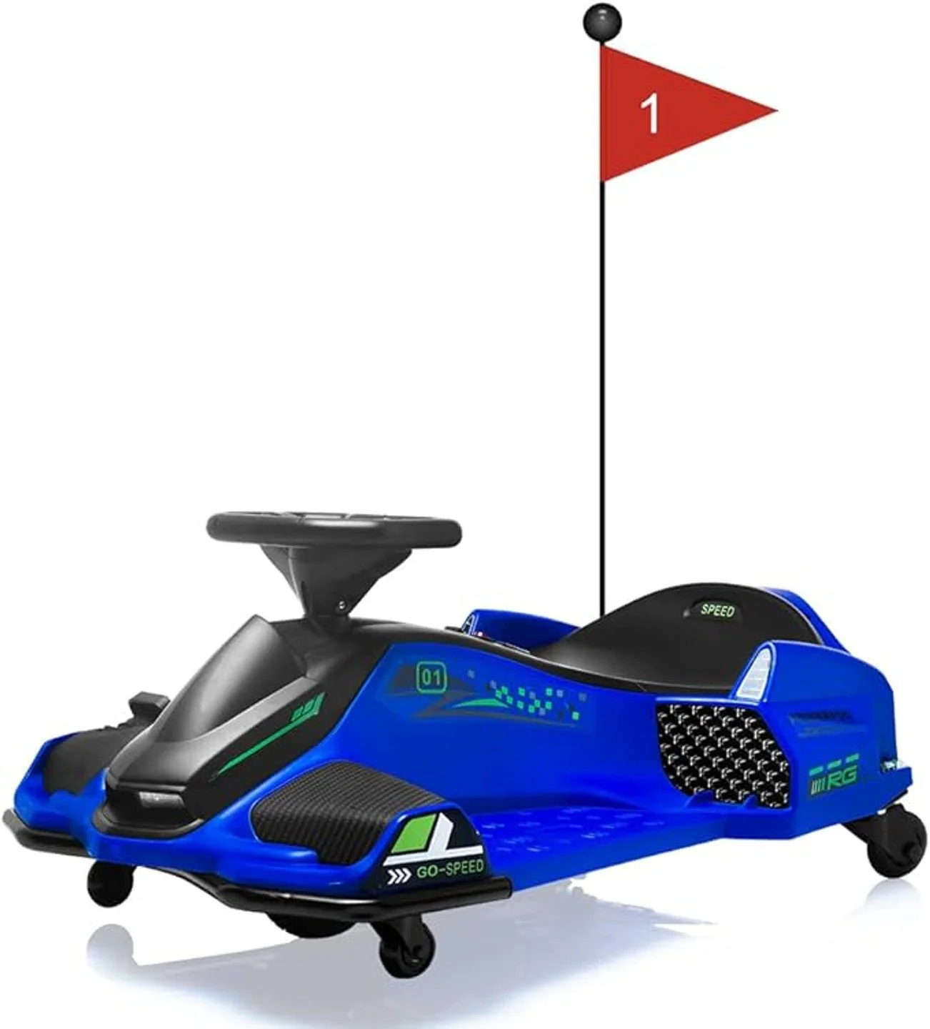 Drift Rider 360 24V Electric Go Kart - Blue