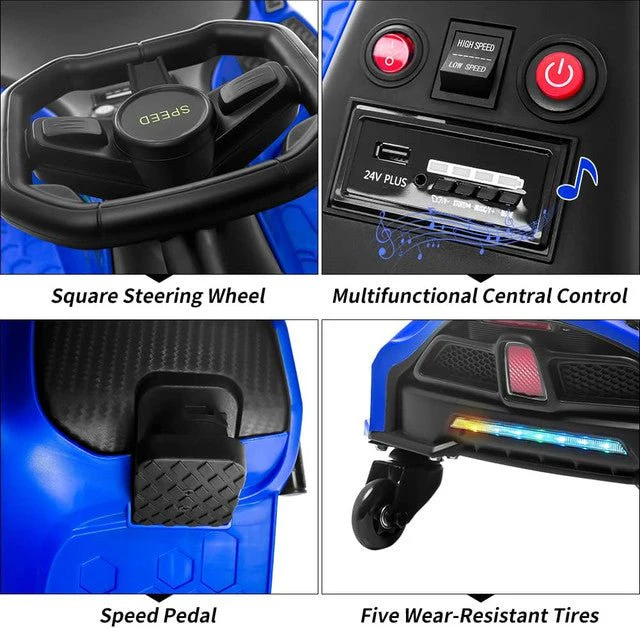 Drift Rider 360 24V Electric Go Kart - Blue - Image 2