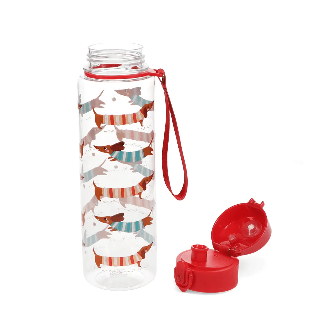 Drinks Bottle – Sausage Dog Print with Push Button Lid (700ml) - Image 3