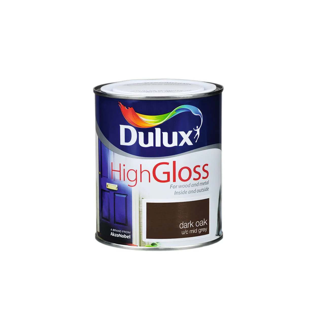 Dulux High Gloss Colour - 750ml DARK OAK - Image 2