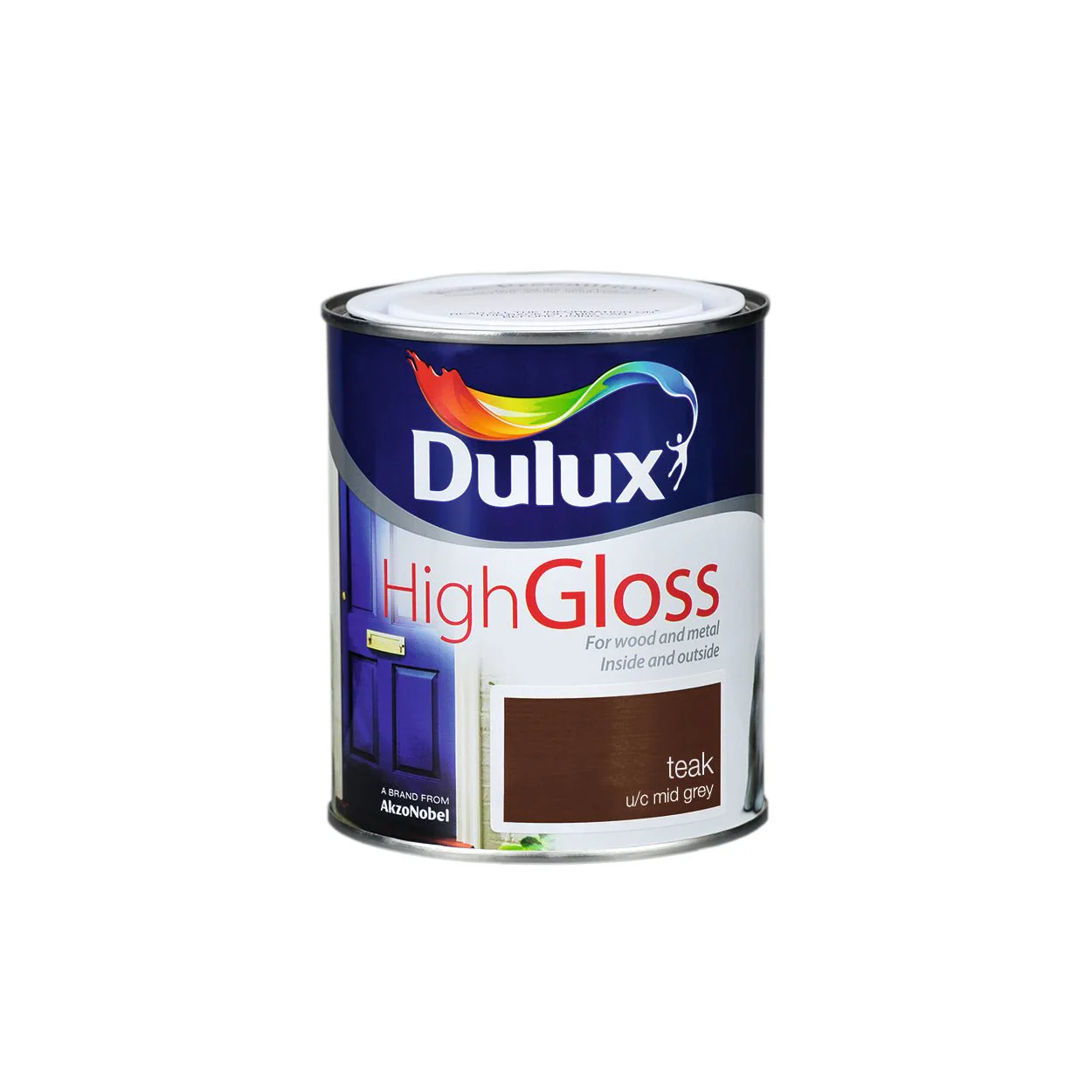 Dulux High Gloss Colour - 750ml TEAK - Image 2