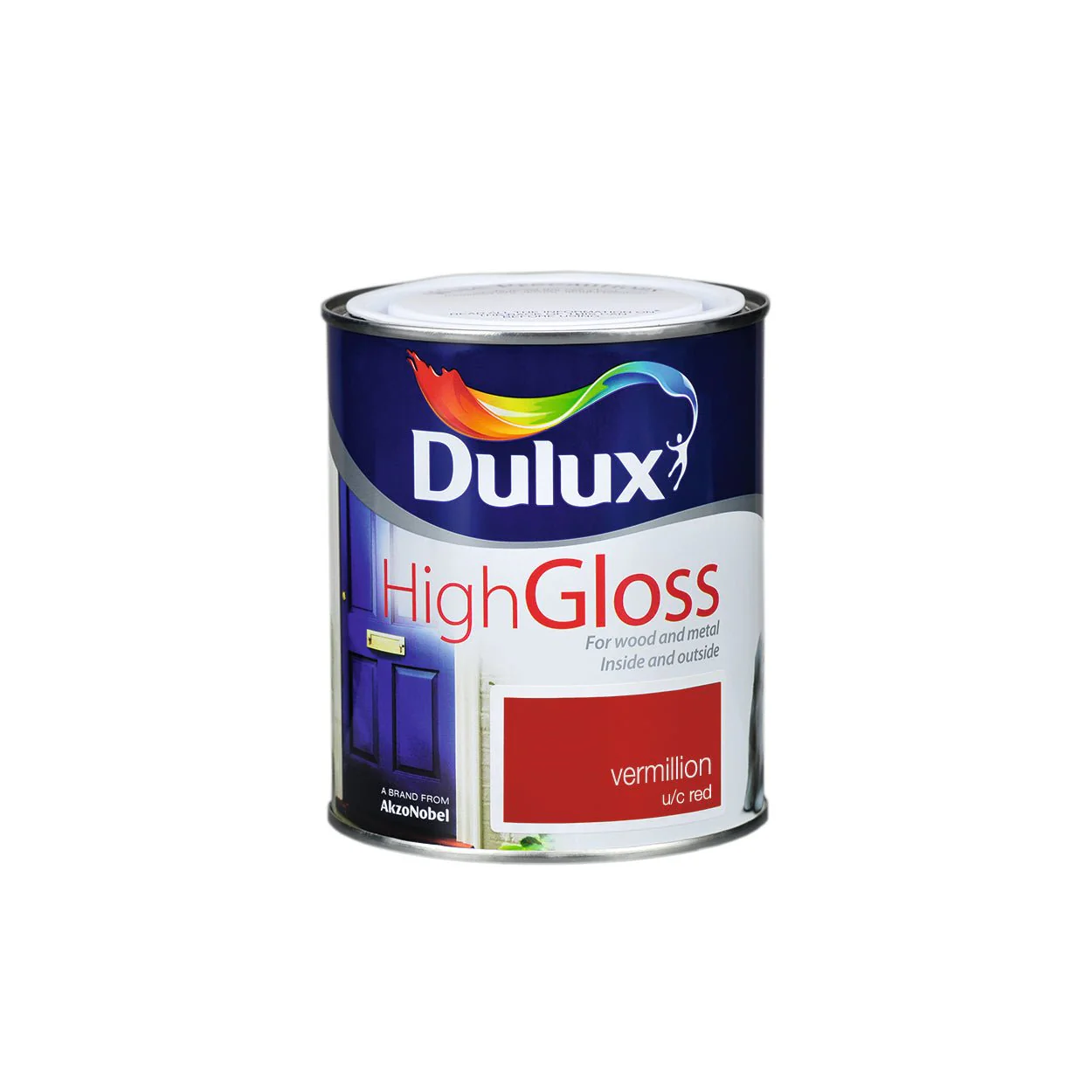 Dulux High Gloss Colour - 750ml VERMILLION - Image 2