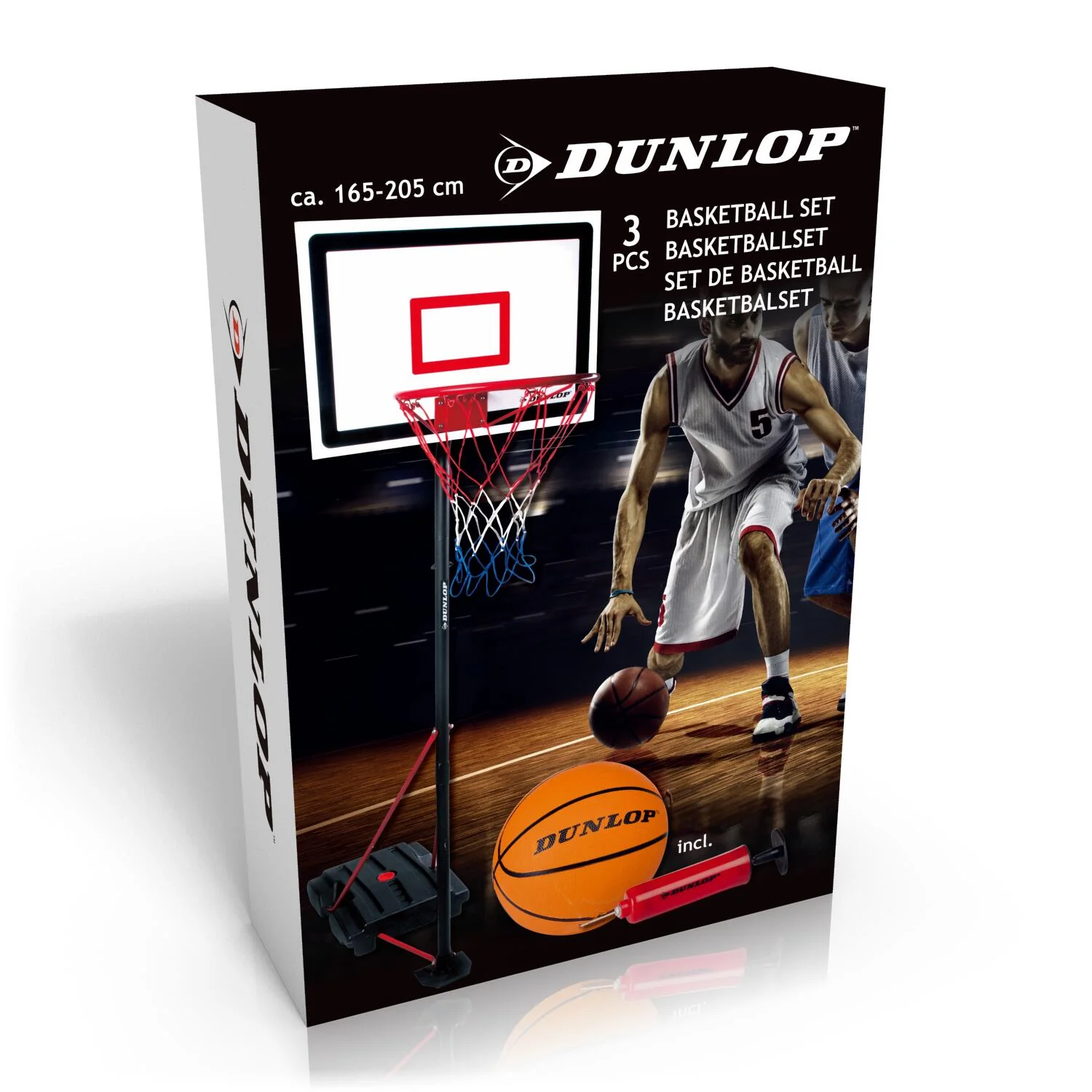 Dunlop Adjustable Basketball Set 165-205cm