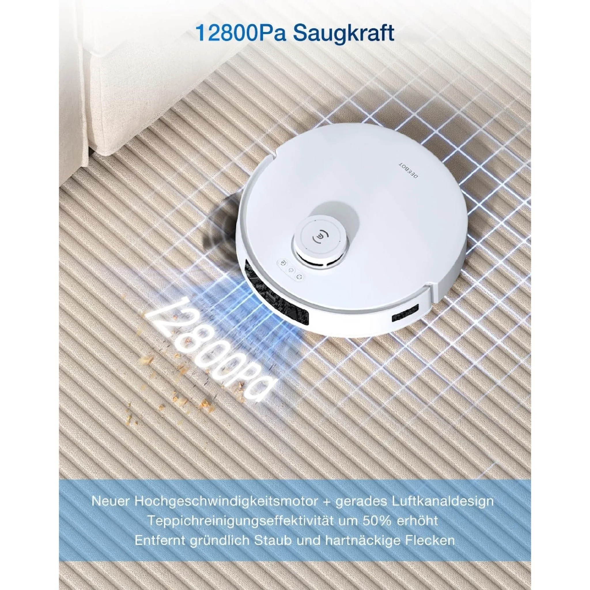 Ecovacs DEEBOT T30C PRO White Gen 2 Robot Vacuum - Image 8