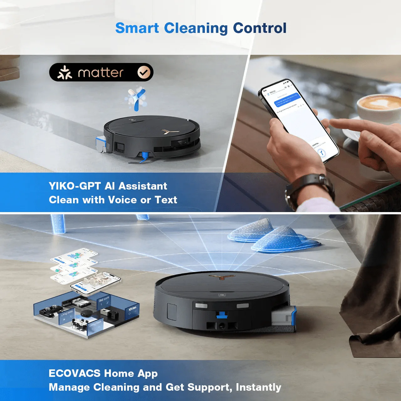ECOVACS DEEBOT X9 PRO OMNI Robot Vacuum & Mop – Dual-Powered Flagship Cleaner - Image 11
