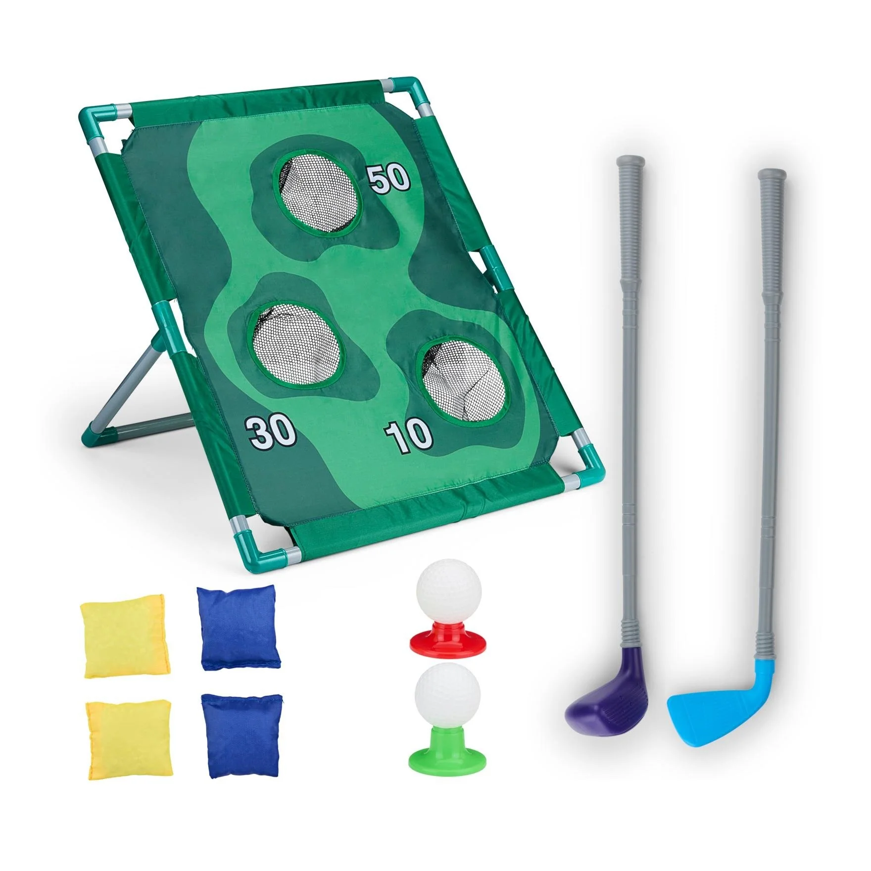 EDDY TOYS 2-in-1 Throw and Golf Game Set