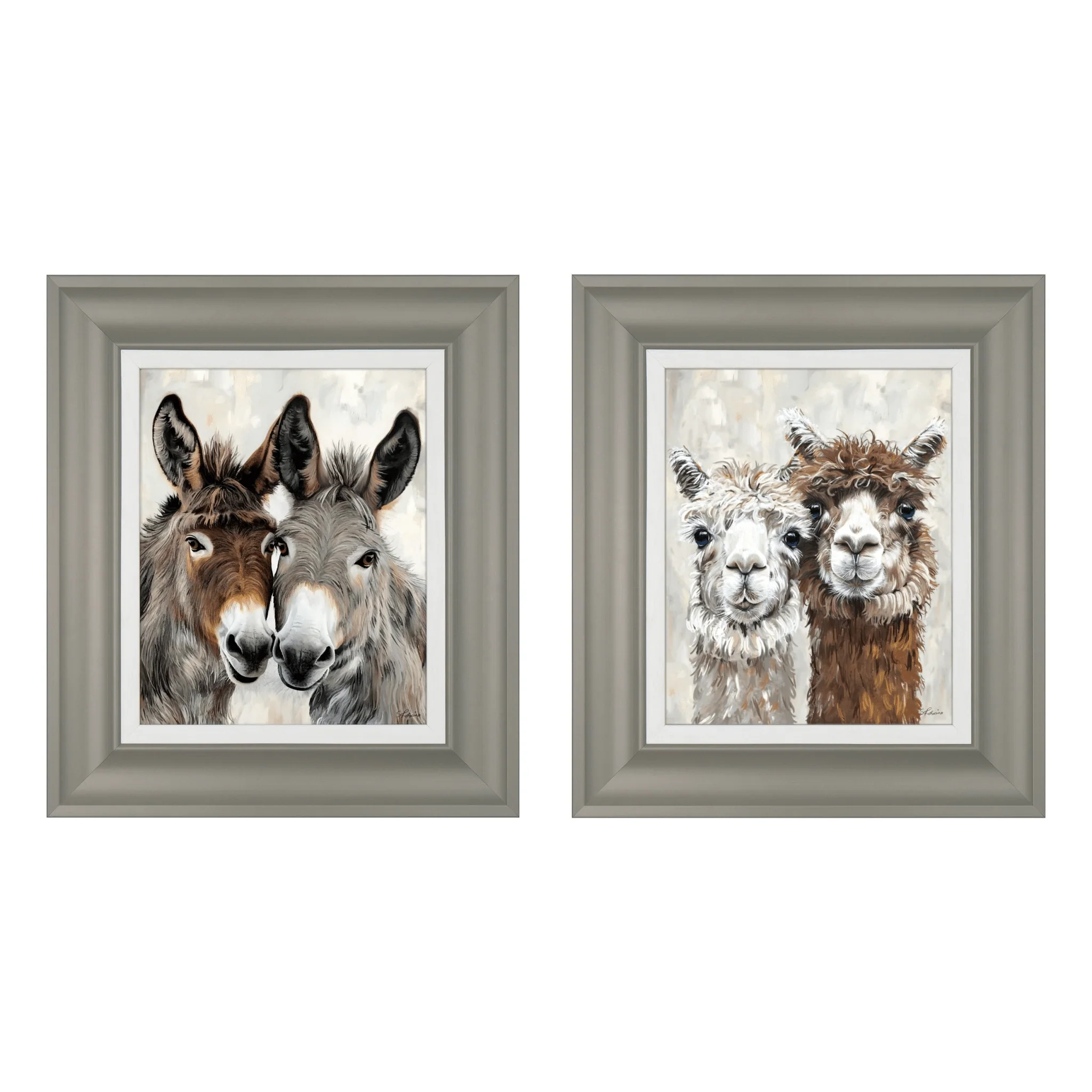 Eey and Ore and Abe and Lincoln Framed Wall Art - Set of 2