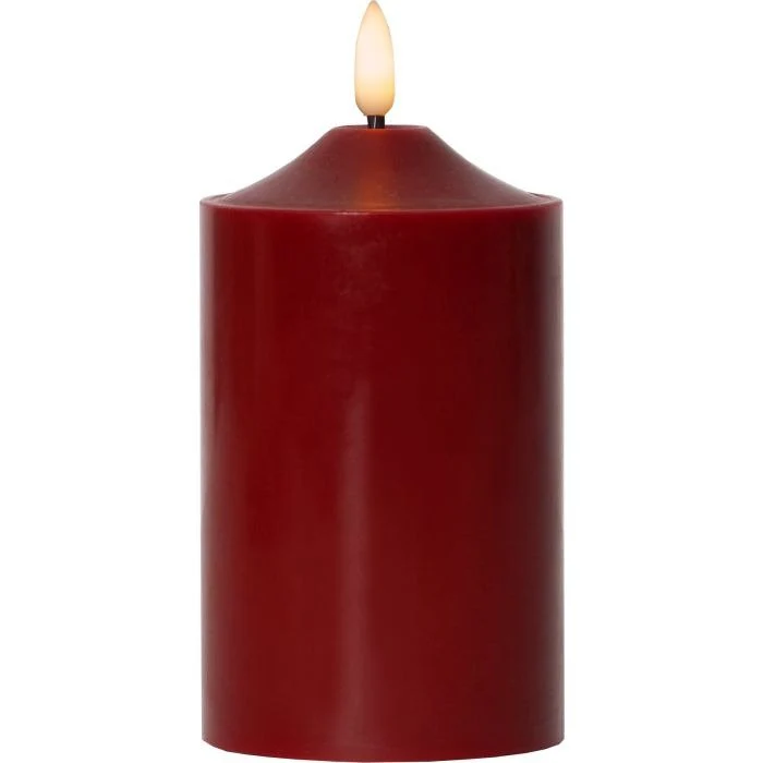 Eglo Red Led Pillar Candle 15cm Red