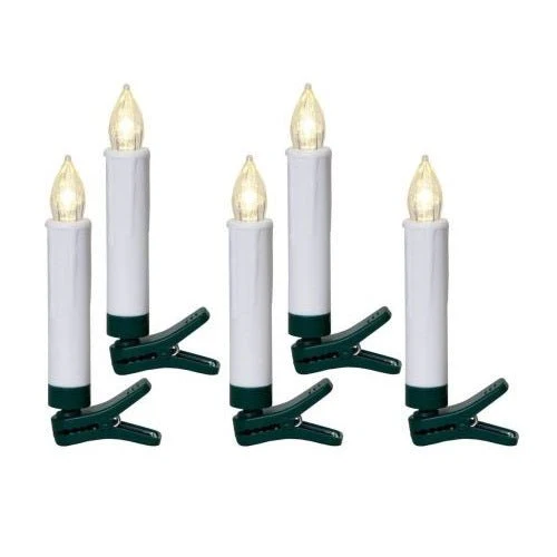 Eglo Set Of 5 Led Candle Tree Lights With Clips 13cm