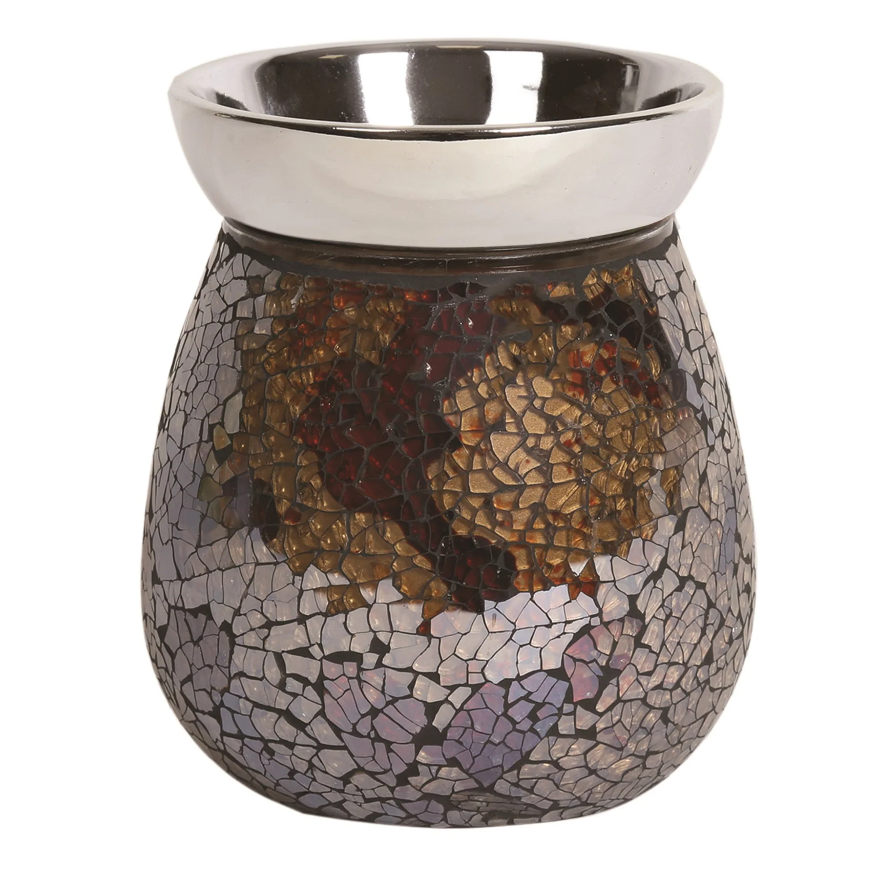 Electric Wax Melt Burner - Amber Crackle 15cm