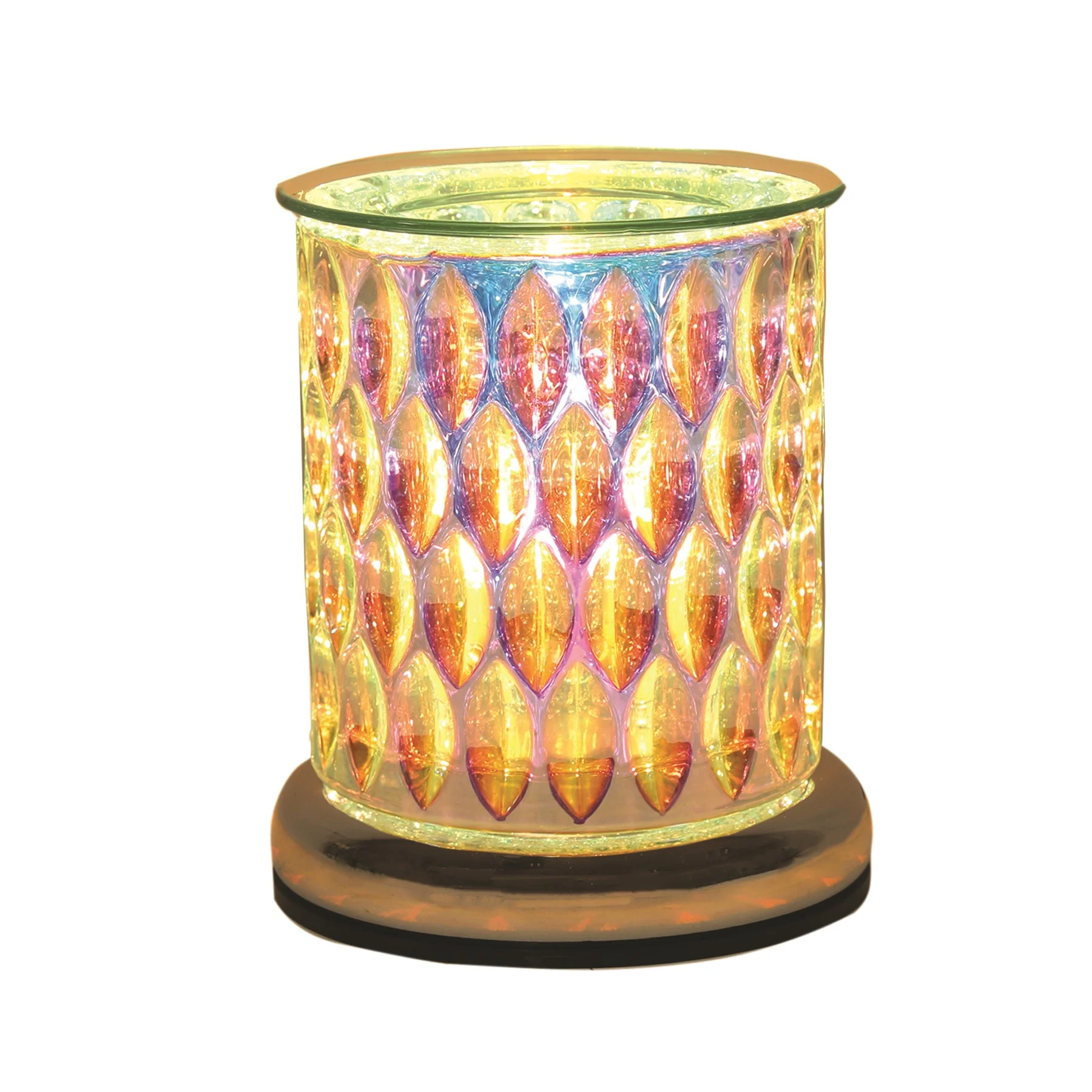 Electric Wax Melt Burner Touch - Glass Lustre Oval Cylinder