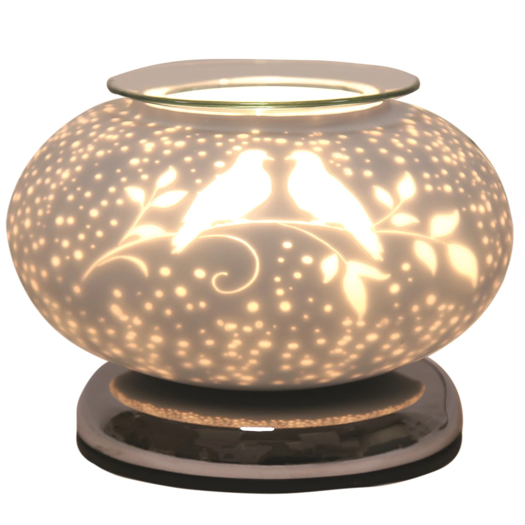 Electric Wax Melter Touch - White Satin Dove Ellipse