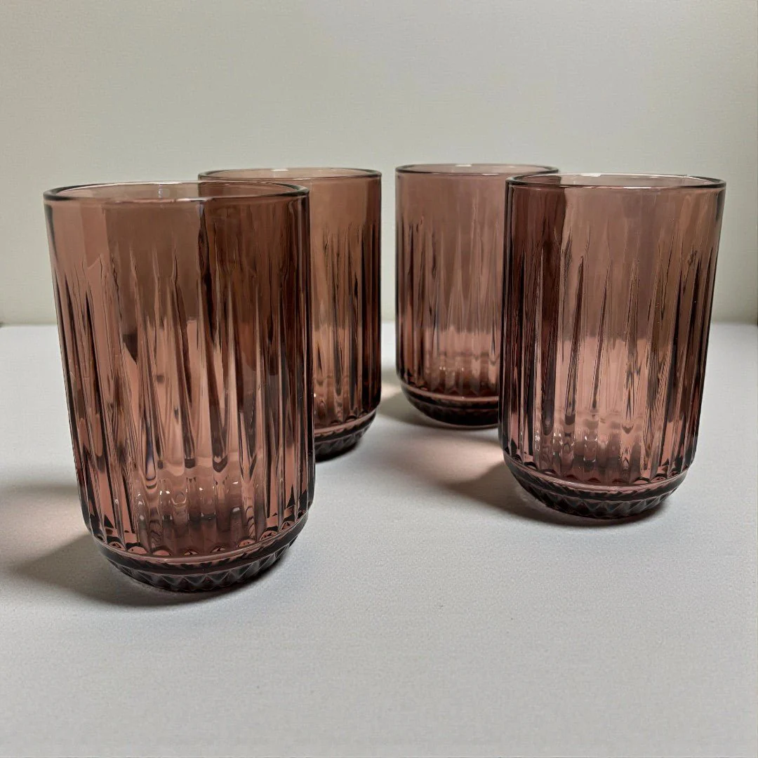 Elements Linear Pink Tumbler Glasses – Set of 4