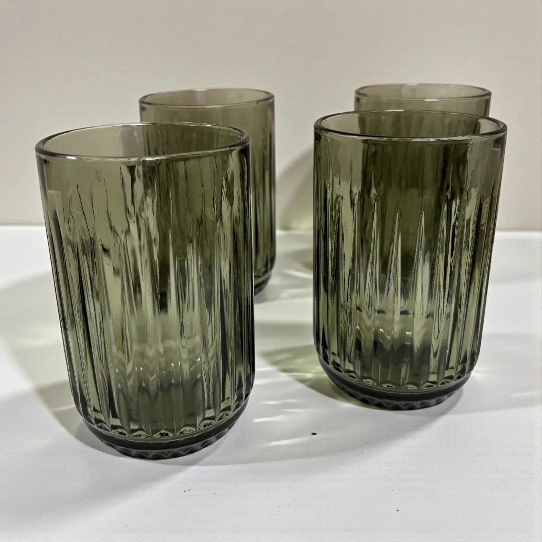 Elements Linear Smoke Tumbler Glasses – Set of 4 - Image 2