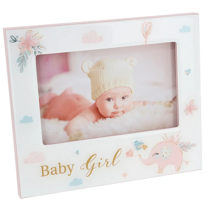 Elephant Baby Girl Photo Frame 4x6