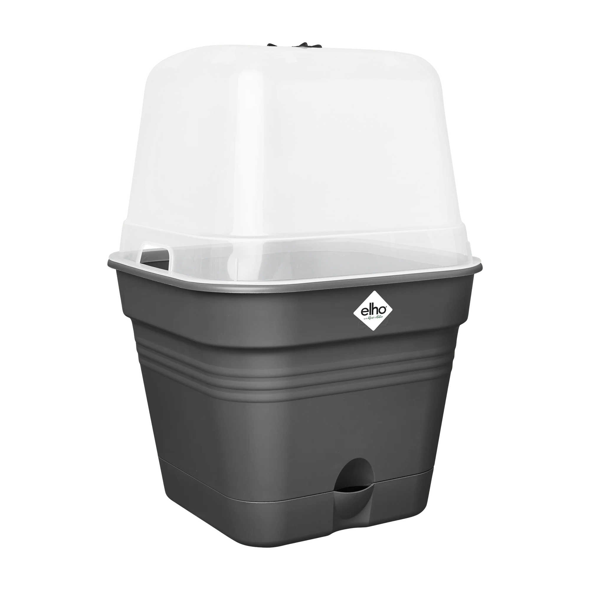 Elho Green Basics Growpot Square All-in-1 20cm Living Black - Image 3