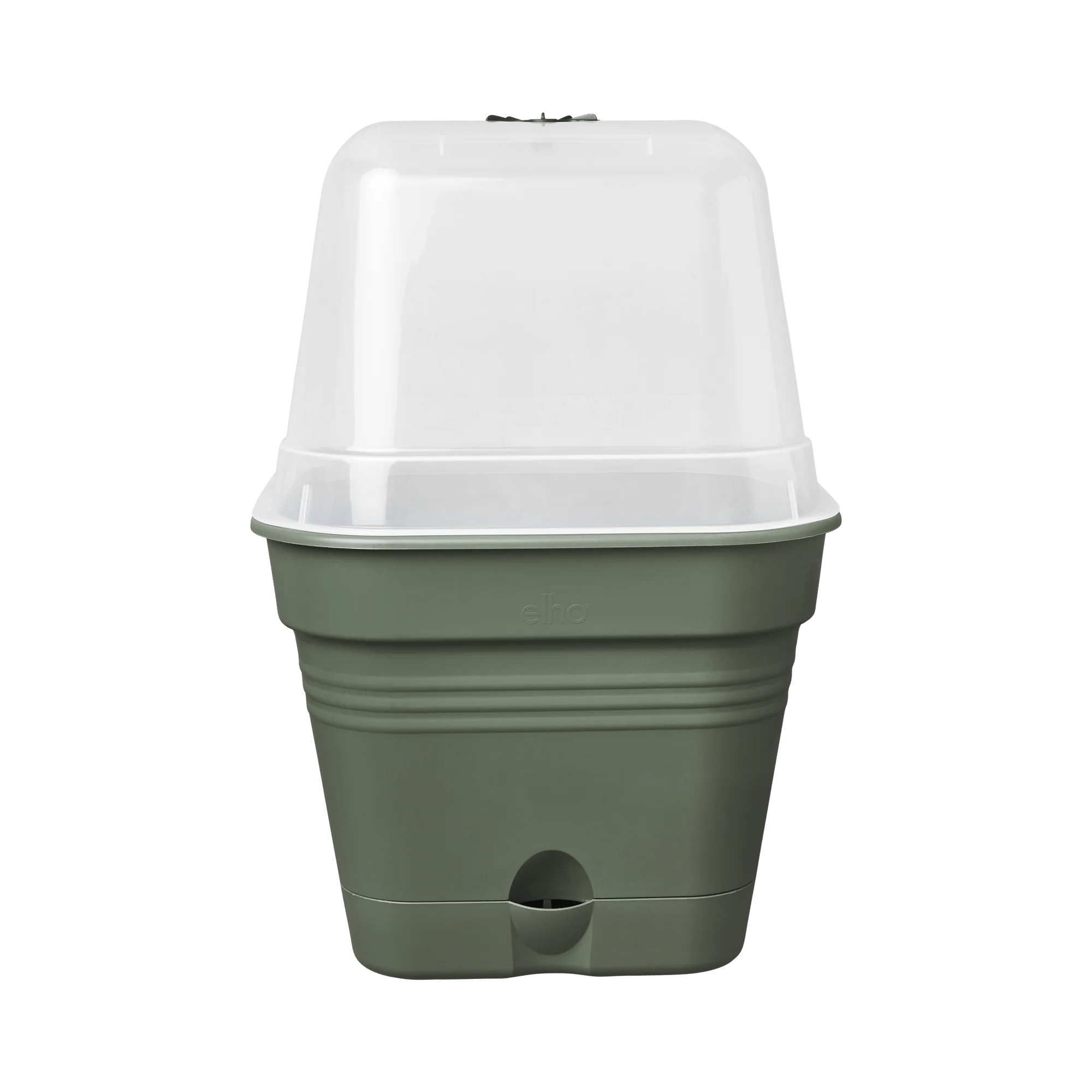Elho Green Basics Growpot Square All-in-1 25cm Leaf Green - Image 2