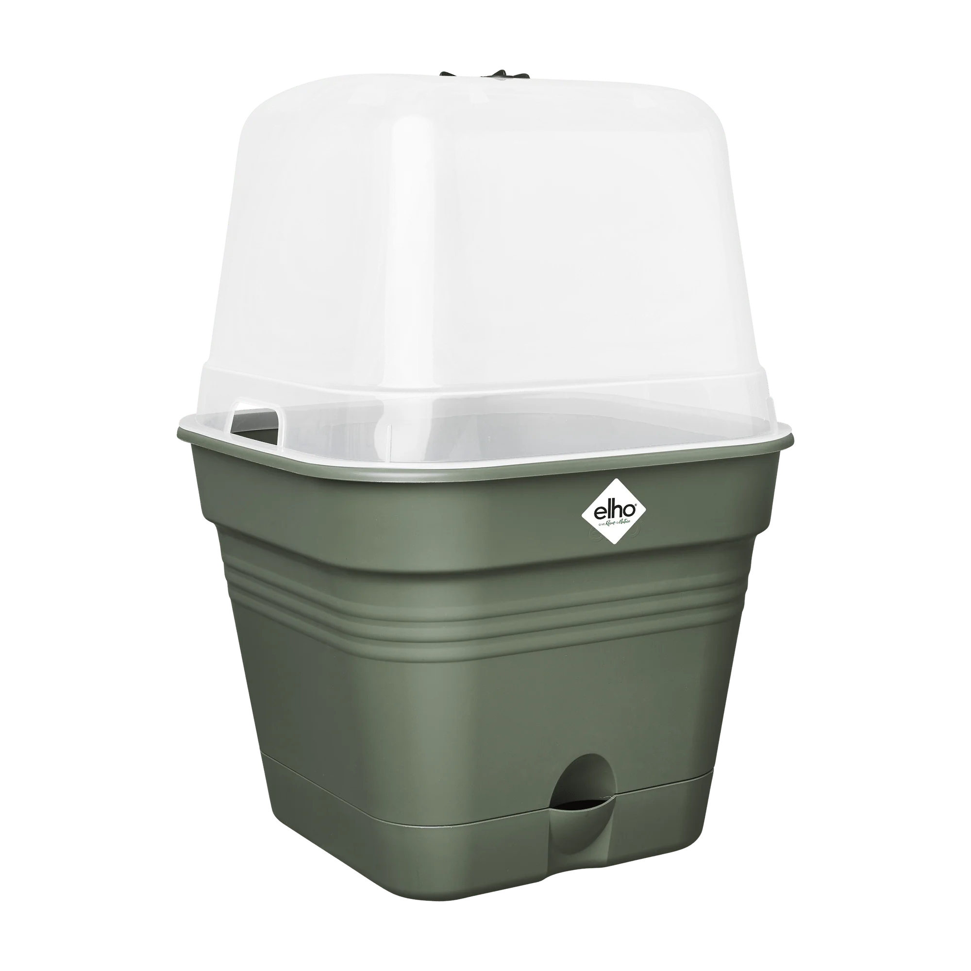 Elho Green Basics Growpot Square All-in-1 25cm Leaf Green - Image 3