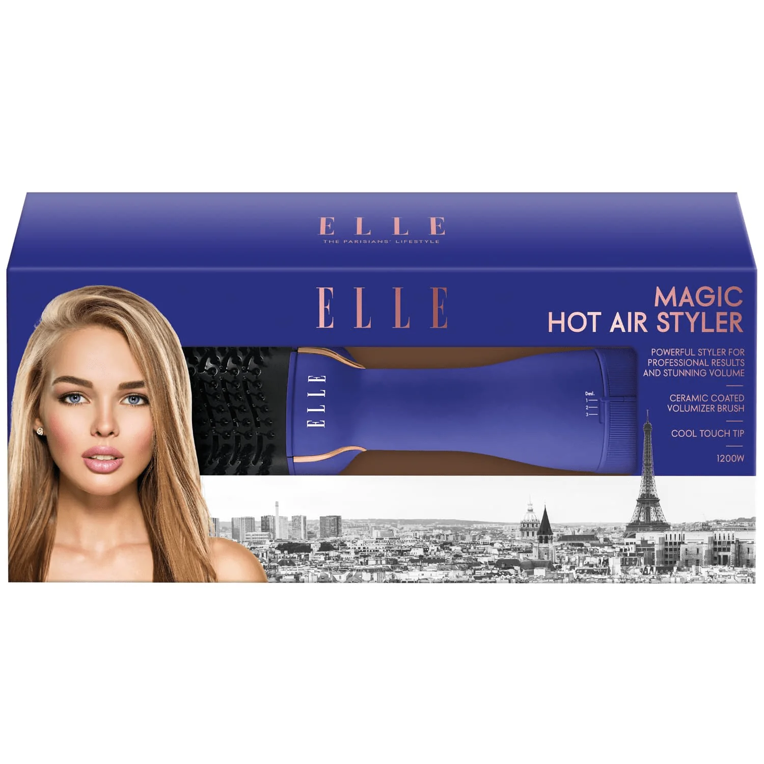 Elle Magic Hot Air Styler Brush Purple