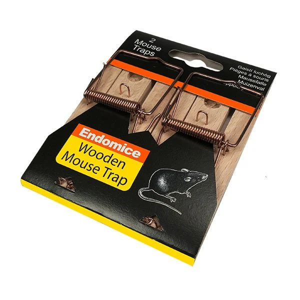 Endomice Wooden Mouse Trap Pack 2