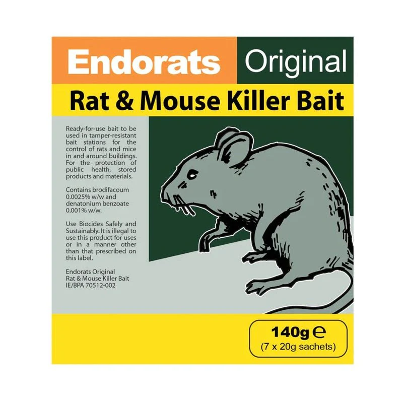 Endorats Rat Poison 140g Box (7 x 20g)