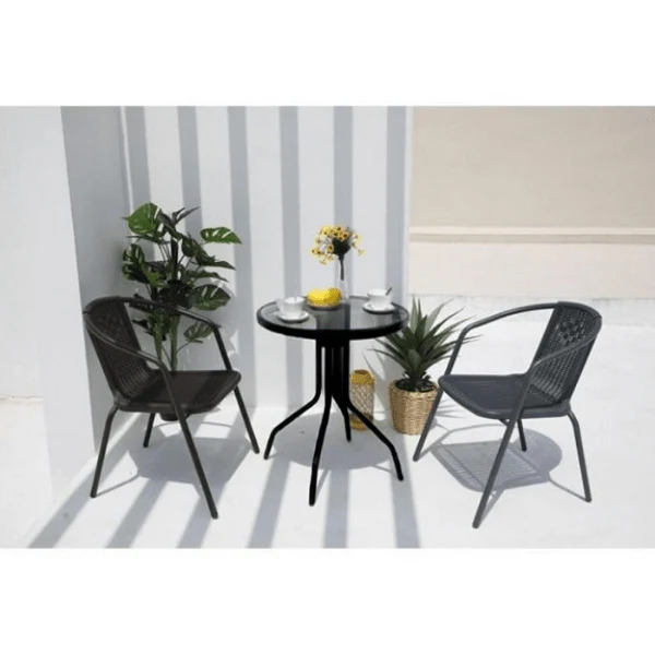 Euroactive Rattan 2 Seater Balcony Furniture Set
