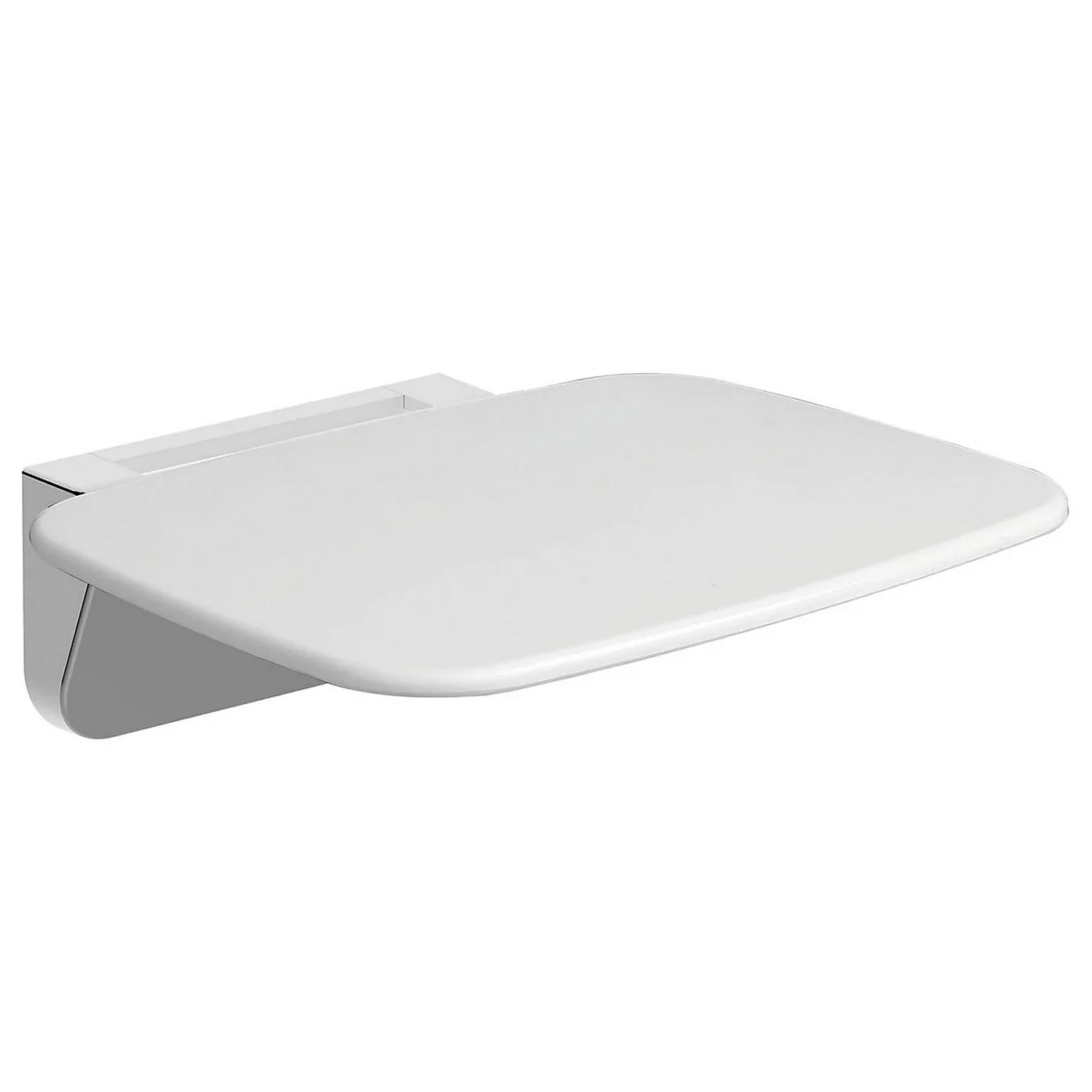 Evekare Fold away White Plastic Wall-mounted Shower Seat