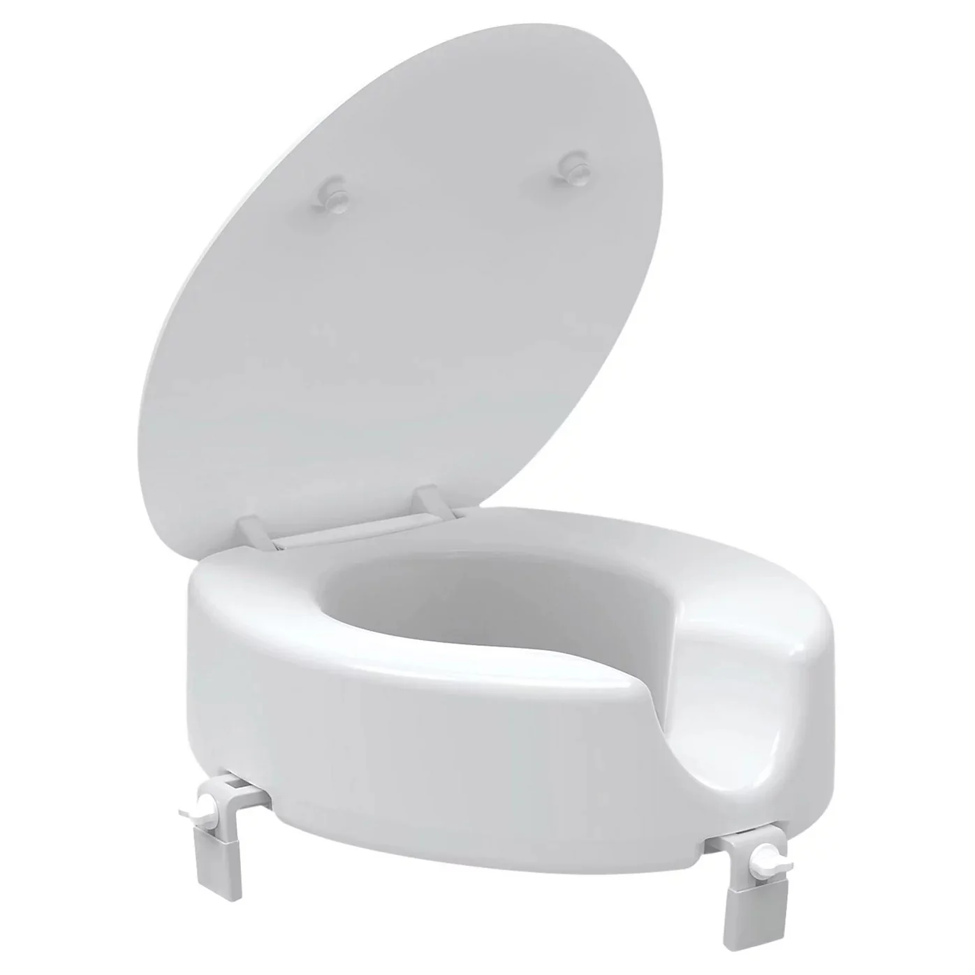 Evekare White Round Raised Standard Close Toilet Seat