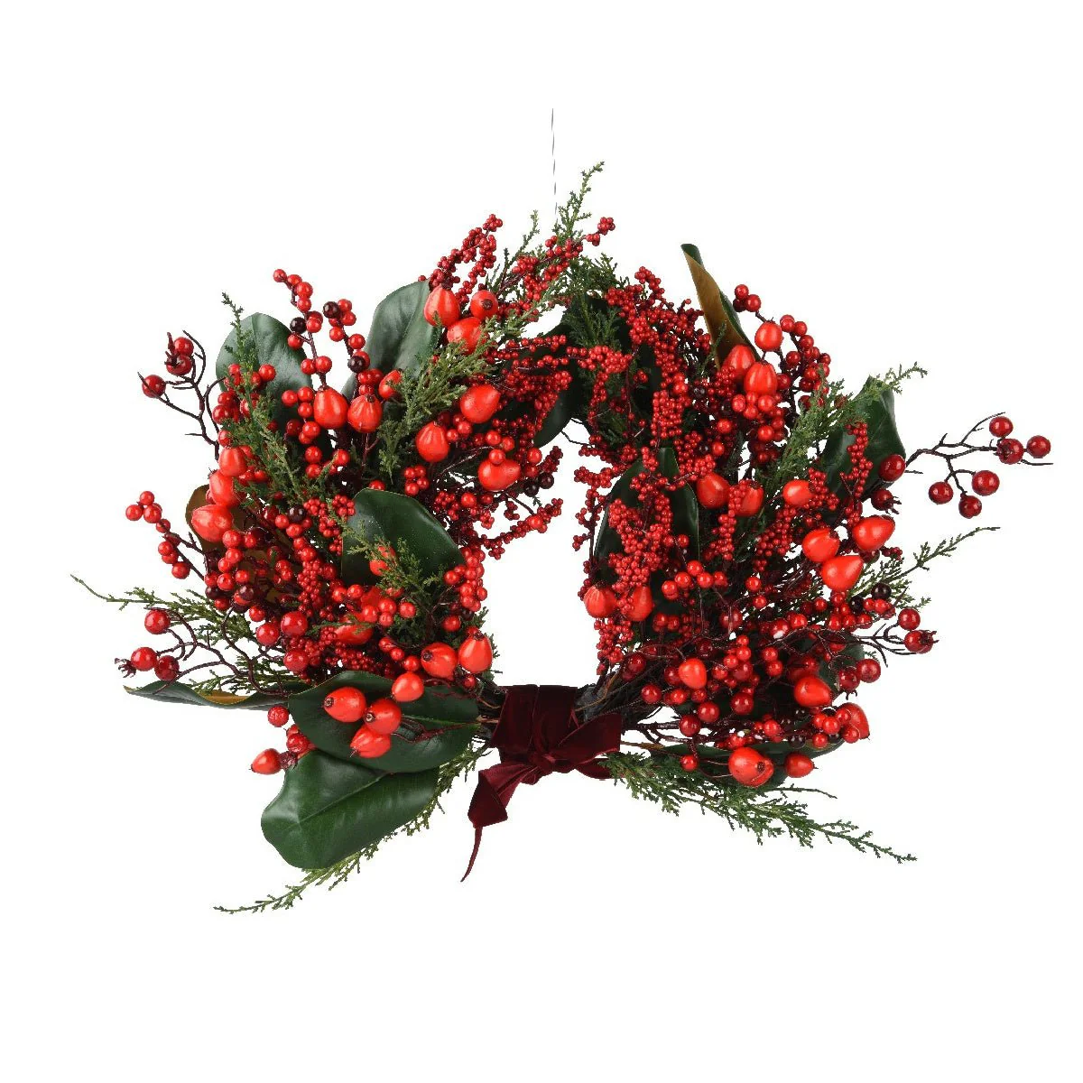 Everlands Big Berry Wreath Red Berries Indoor 40cm
