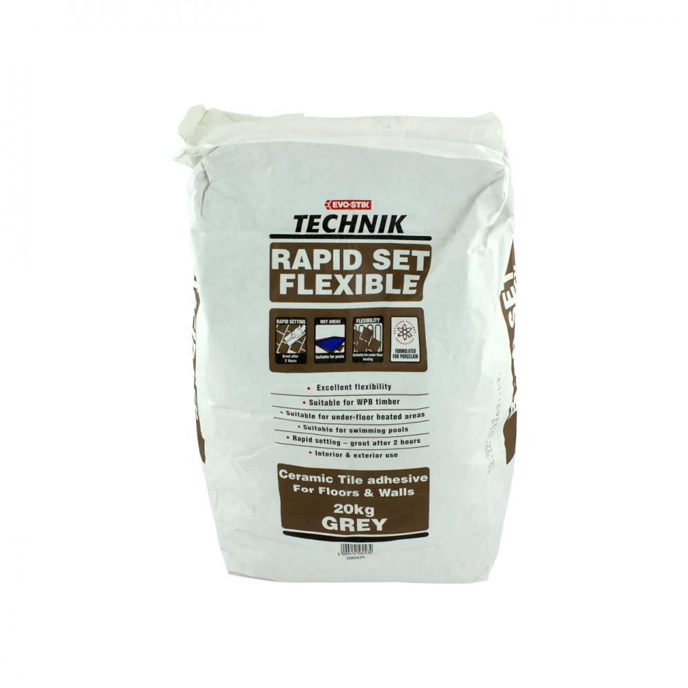 Evo Stik Technic 20Kg Rapid Set Grey Floor Tile Adhesive