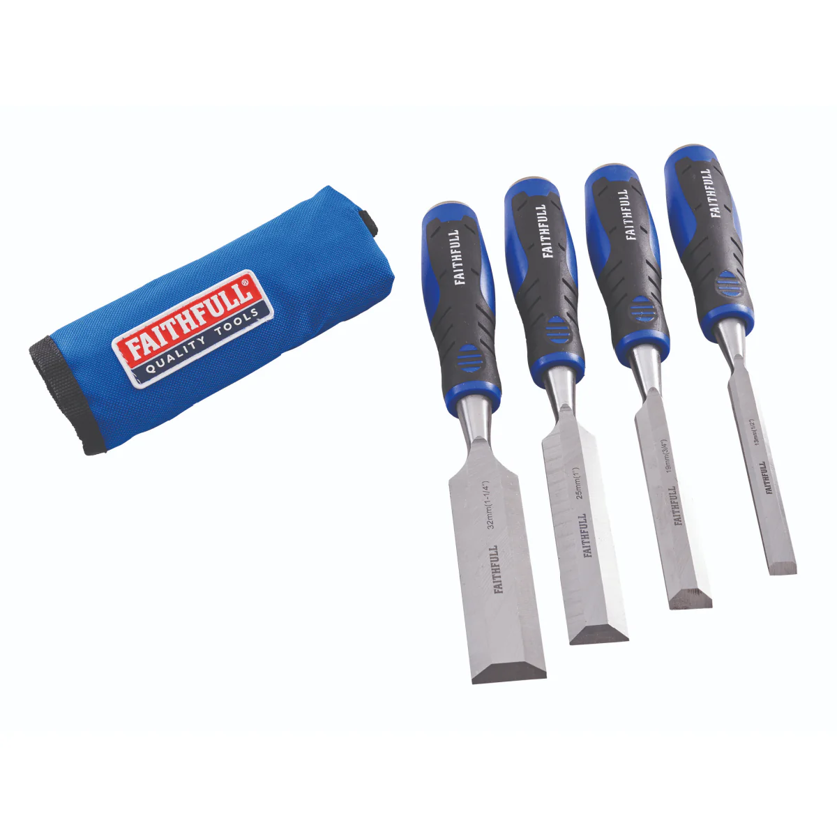 Faithfull 4 Piece Chisel Set in Roll - Image 2