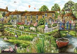 Falcon 2 x 100 piece Puzzle - Villiage Life - Image 3
