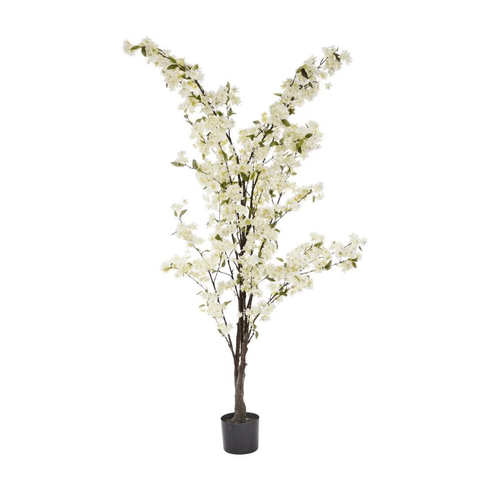 Faux Décor 140cm Artificial Cherry Blossom Tree - White