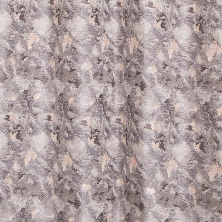 Festival 90" x 90” Lined Eyelet Curtains Grey/Blush - Image 3