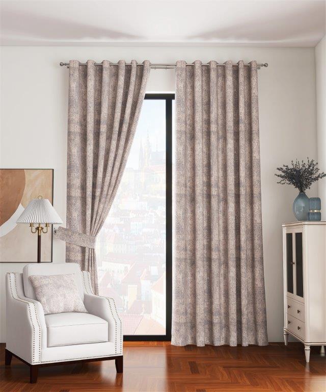 Fiesta 66" x 72” Lined Eyelet Curtains Duck Egg