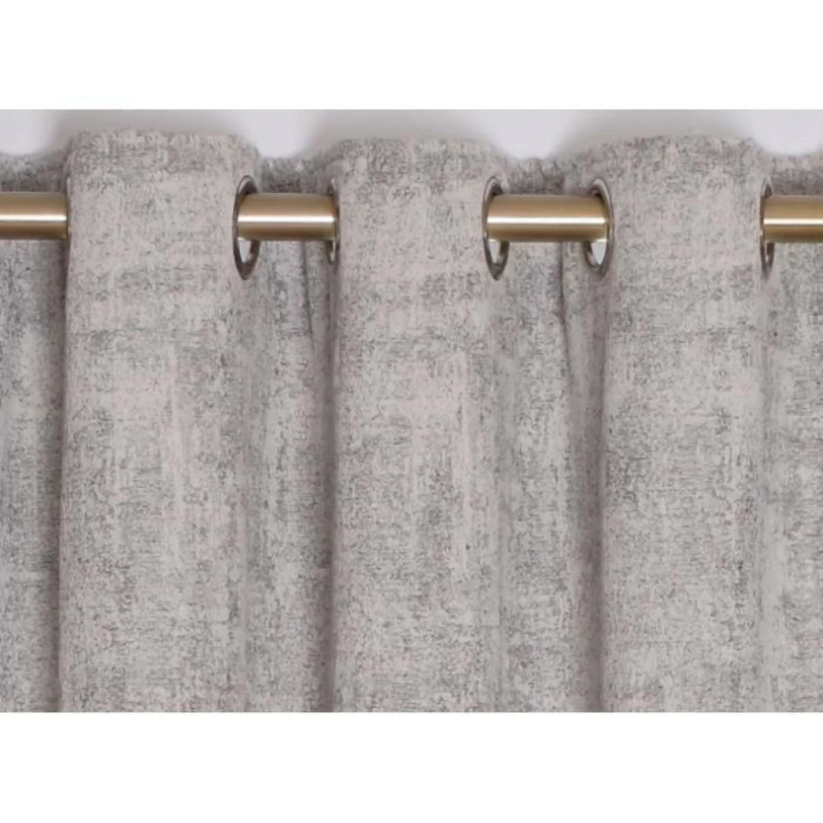 Fiesta Silver Eyelet Curtains (90" x 90") - Image 2