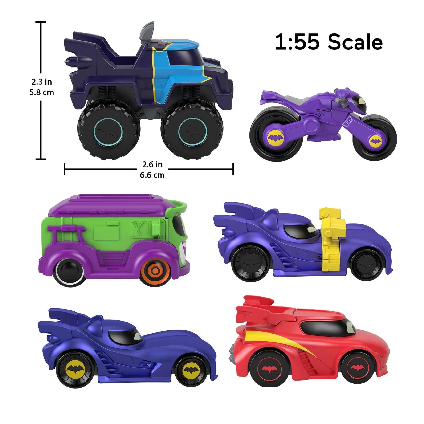 Fisher Price Batwheels 1:55 Vehicle Die-Cast Car Assorted Styles - Image 3