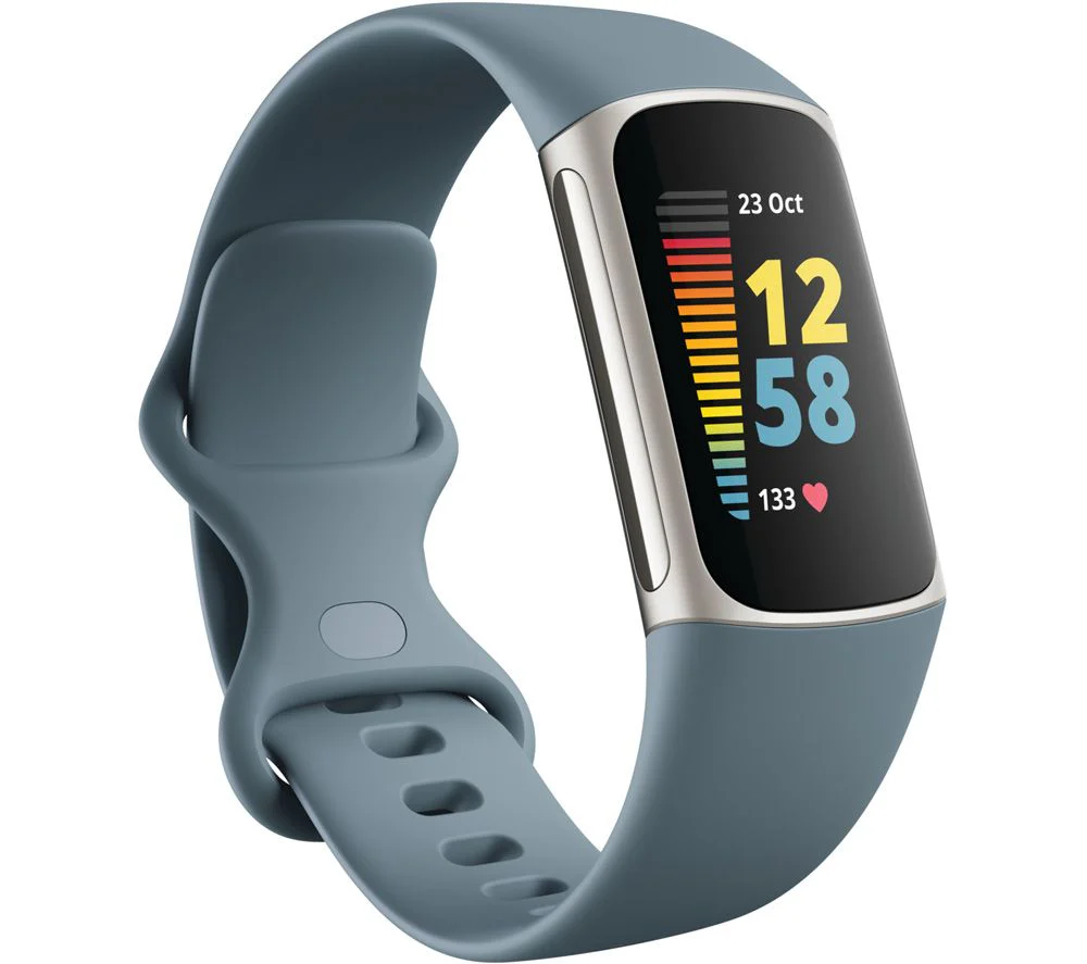 Fitbit Charge 5 Smart Watch Steel Blue Platinum Stainless Steel
