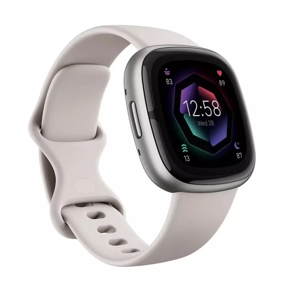Fitbit Sense 2 Smart Watch - Lunar White/Platinum - Image 2