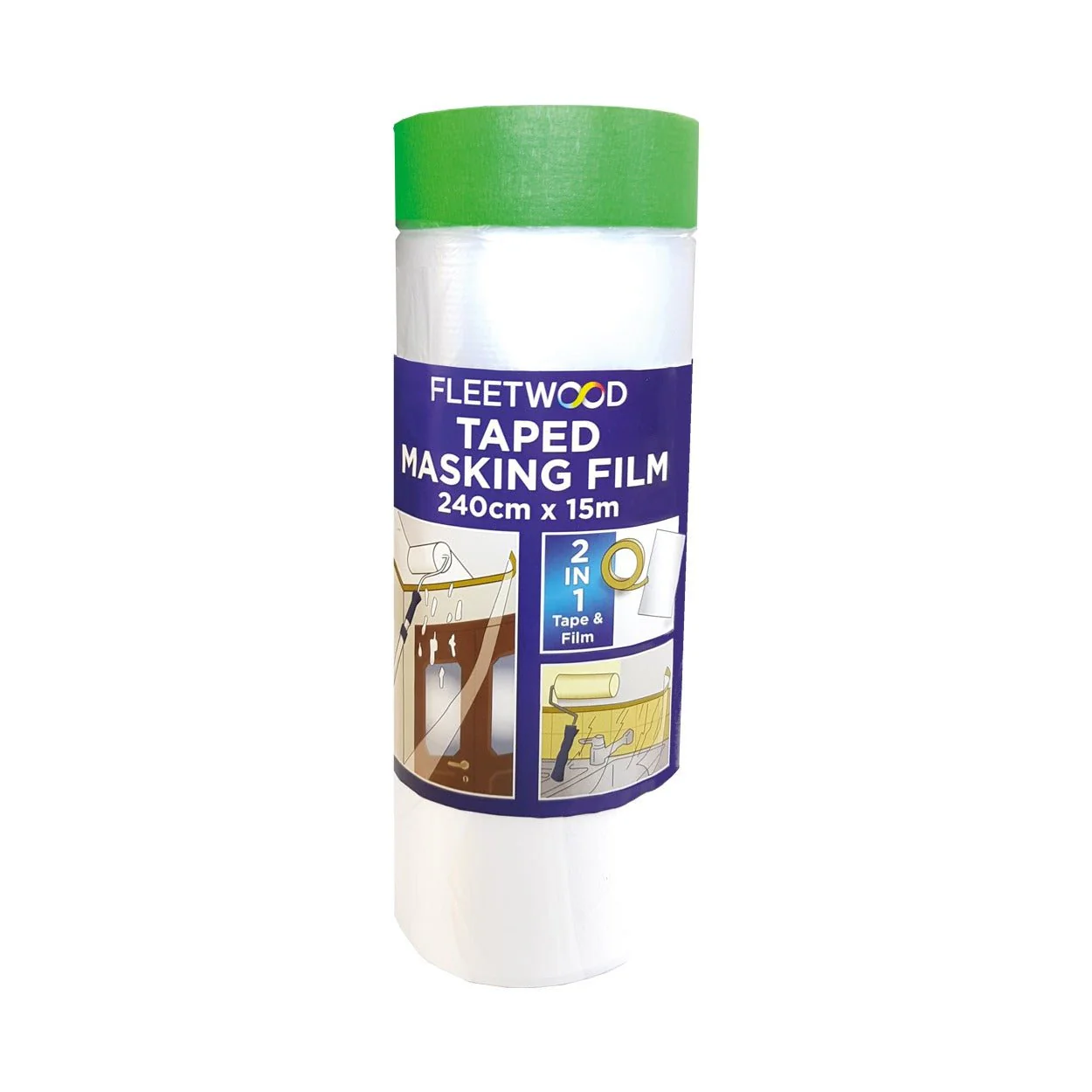 Fleetwood 240cm X 15m Painters Pre Taped Film