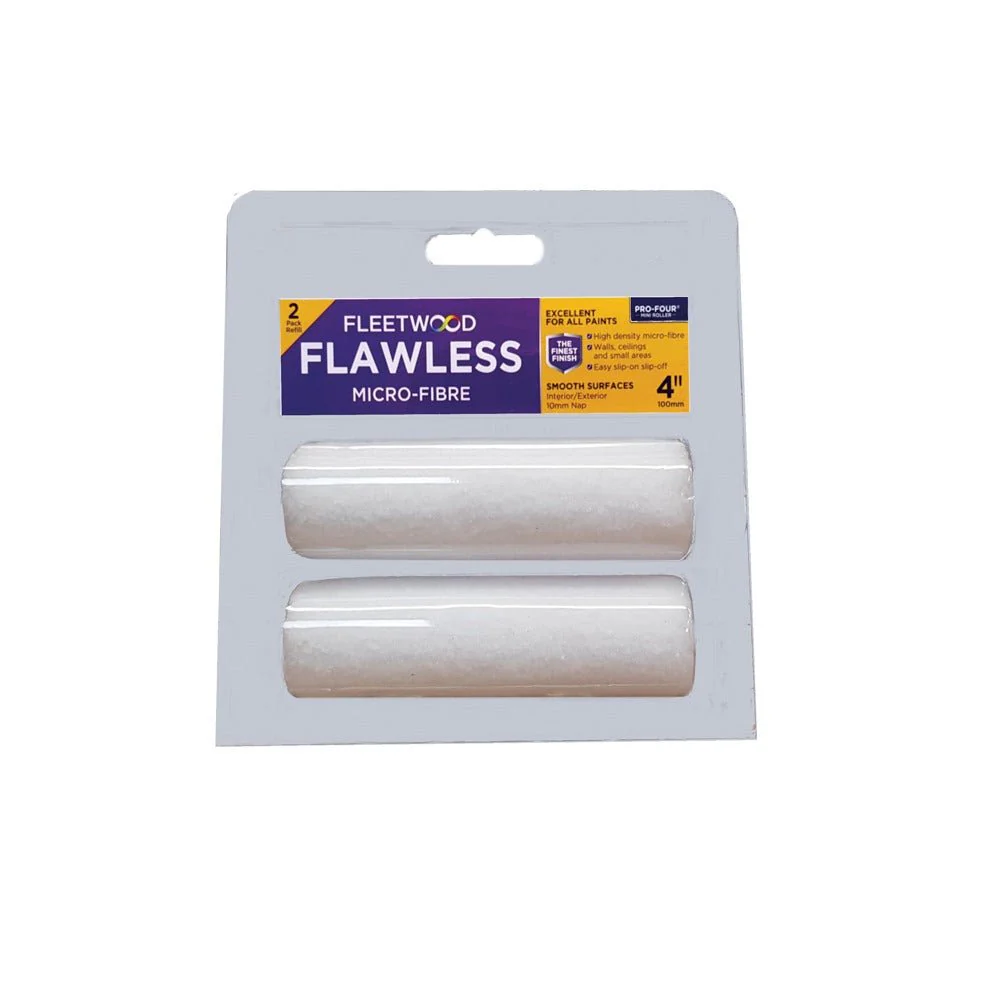 Fleetwood 4" Flawless Blue MicroFibre 2 Pack Sleeves 10mm
