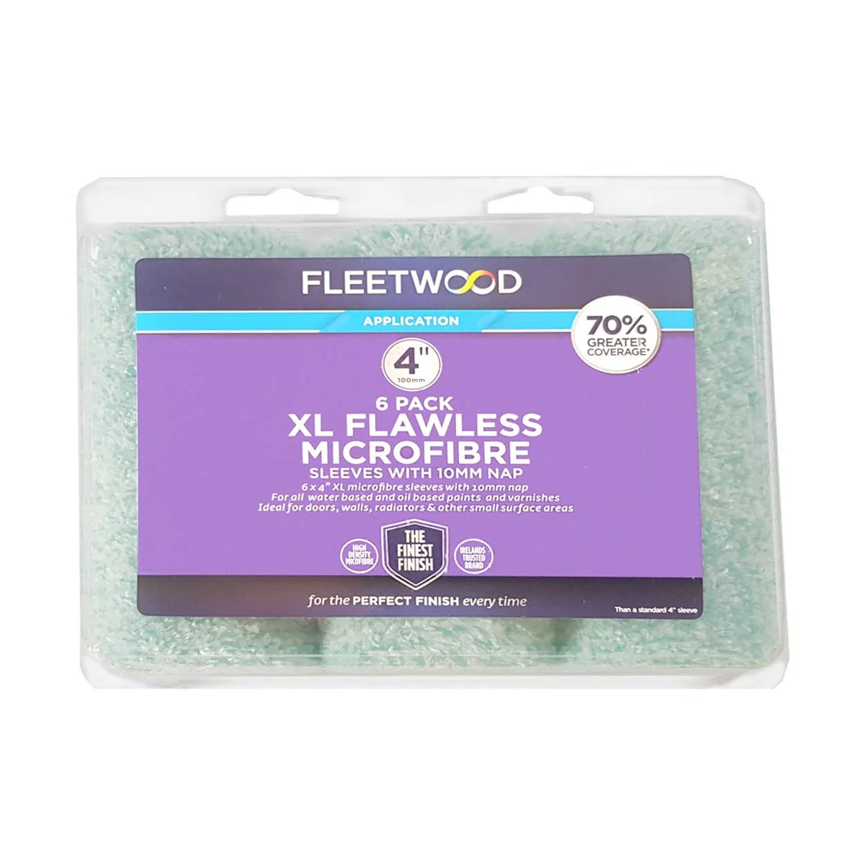 Fleetwood 4" XL Flawless MicroFibre 6 Pack Sleeves
