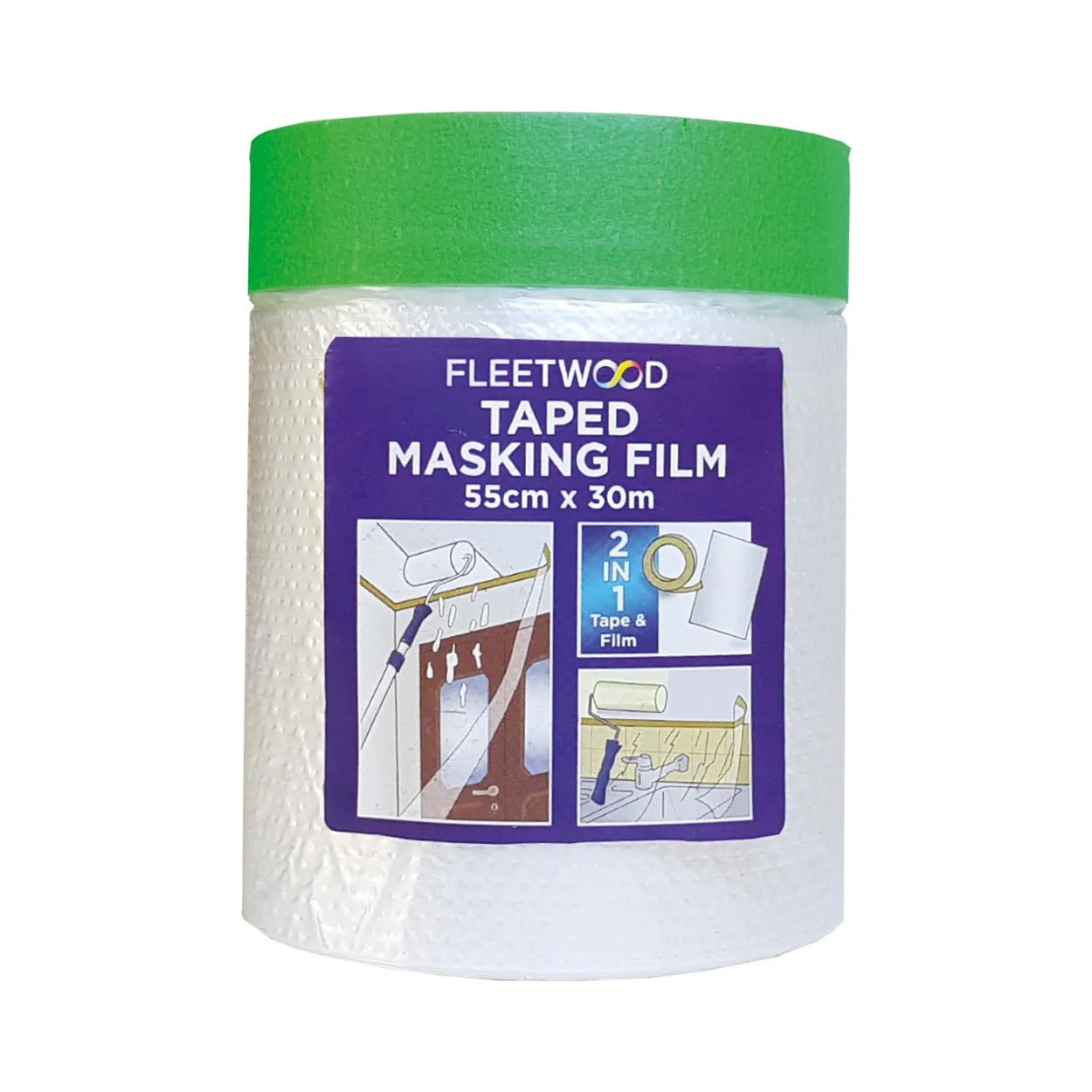 Fleetwood 55cm X 30m Painters Pre Taped Film