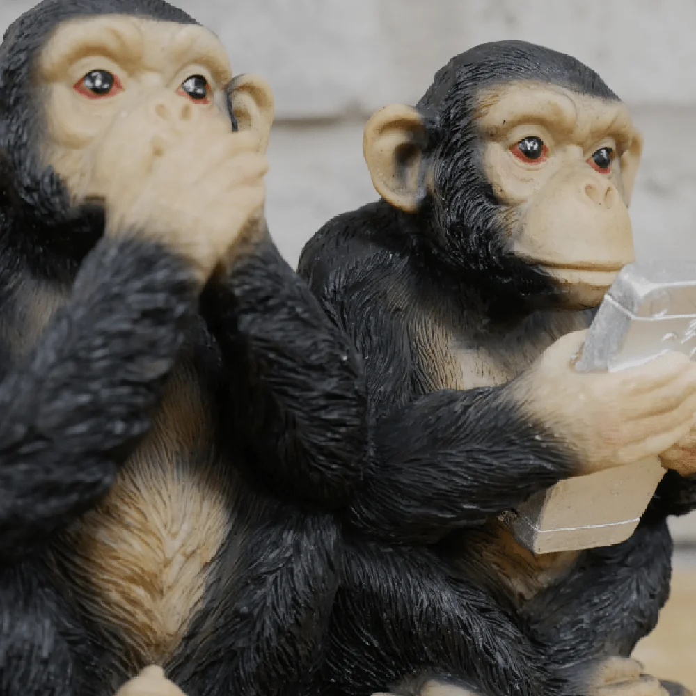 Four Monkeys in a Row Ornament 15cm - Image 3