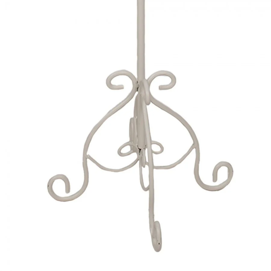 Free-standing Towel Holder 40 x 24 x 95cm White Metal - Image 4