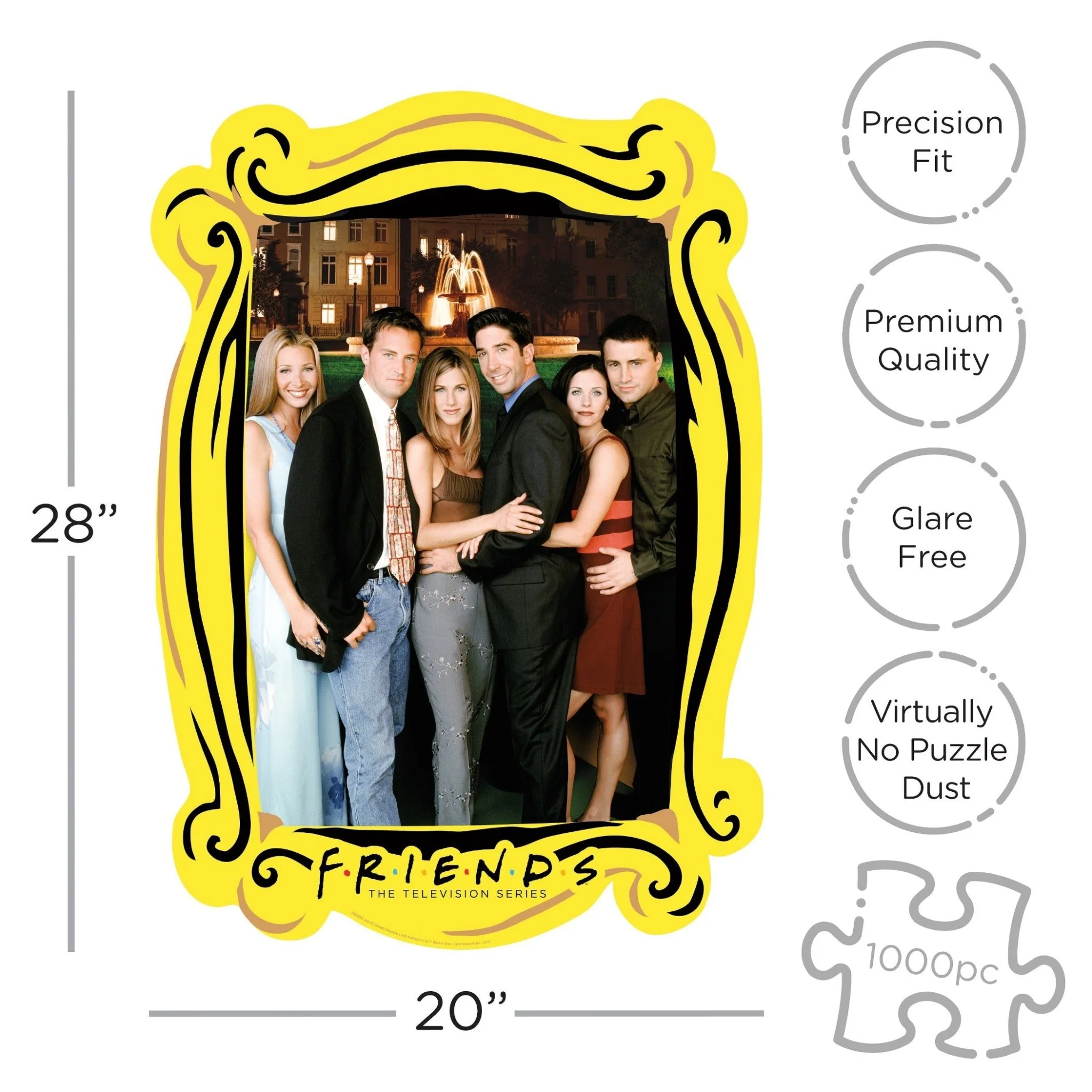 Friends Fountain 1000 Piece Shaped Jigsaw Puzzle - Image 2
