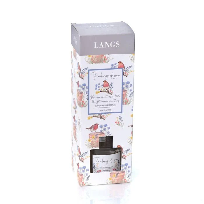 Garden Birds Reed Diffuser Robin Thinking Of You White Musk 100ml