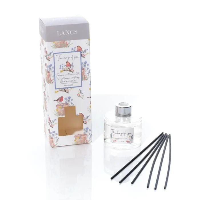 Garden Birds Reed Diffuser Robin Thinking Of You White Musk 100ml - Image 2
