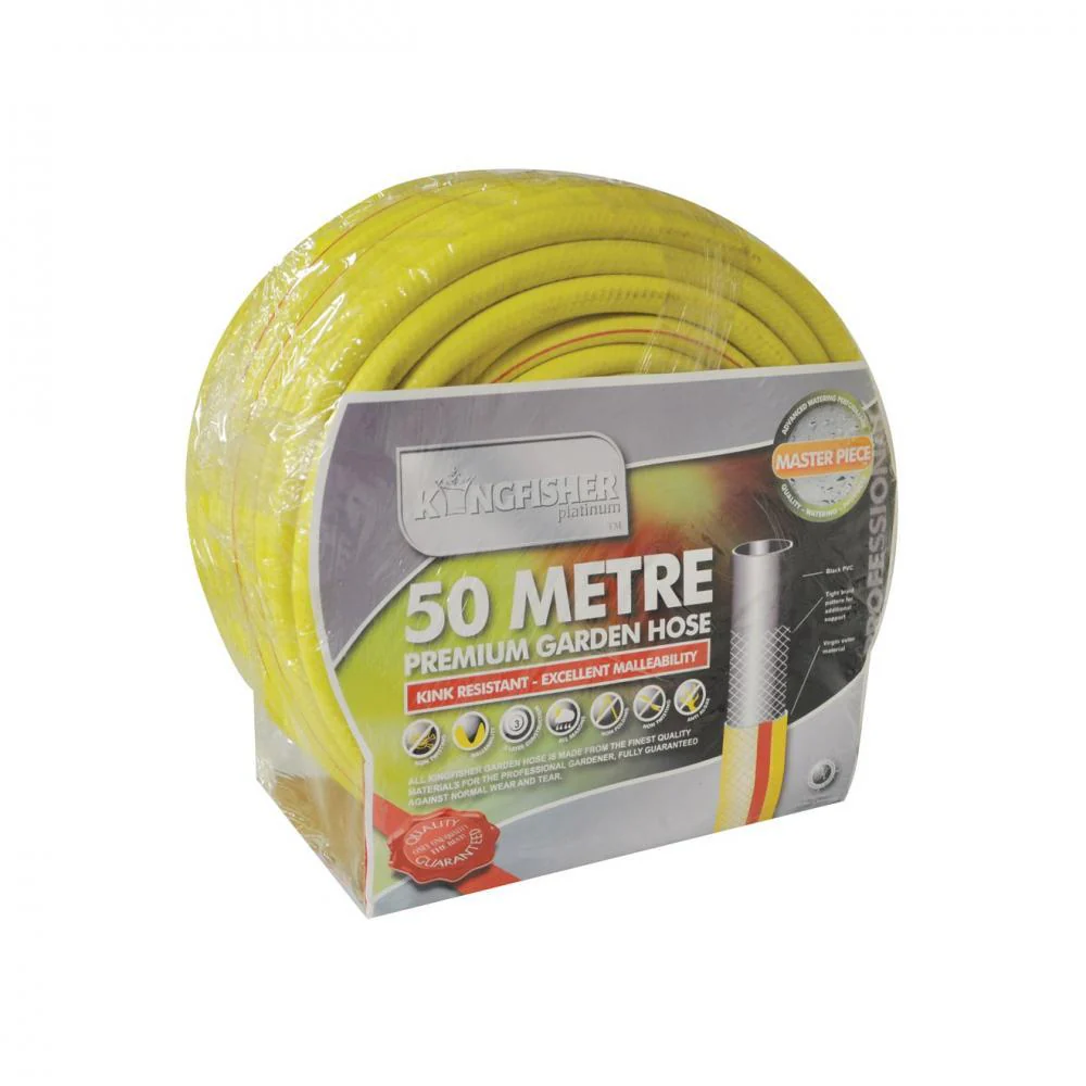 Garden Pro gold Yellow Reinforced Garden Hose - 50m
