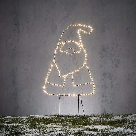 Garden Stake Santa Warm White LED 29.5 x 67.5cm